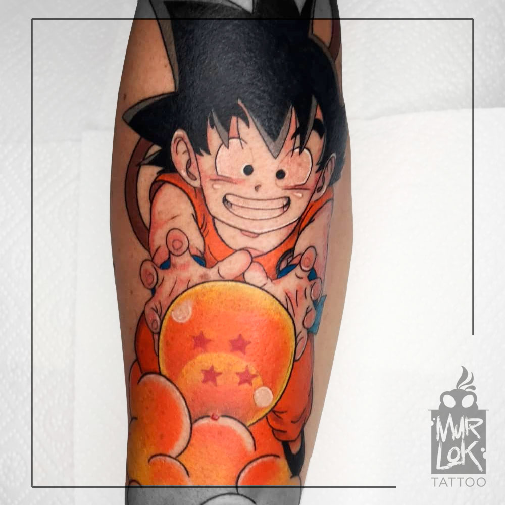 Tatuaje Goku Neotradicional
