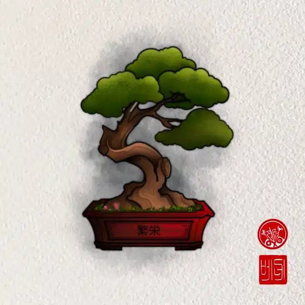tatuaje bonsai neotradicional