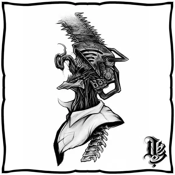 tatuaje chainsawman realismo