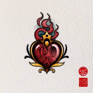 tatuaje sagrado corazon Uchide no Kozuchi