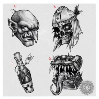 Diseños tatuajes blackwork Delsin