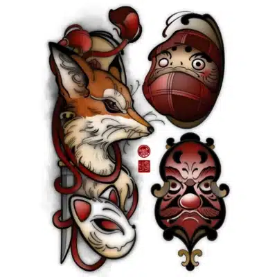 Diseños tatuajes neotradicional evento halloween vene tattoo